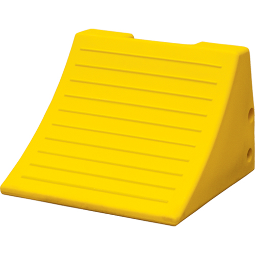 Heavy-Duty Wheel Chocks, Polyurethane, Safety Yellow, 15-1/10" W x 15" D x 11" H Kelford