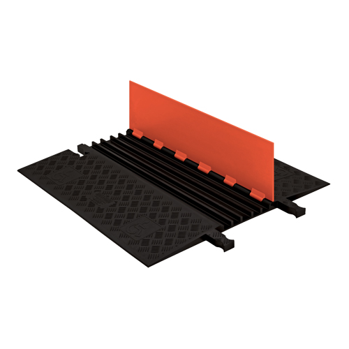 Guard Dog&reg; Low Profile ADA/DDA Cable Protector, 5 Channels, 36" L x 33.3" W x 1.25" H Kelford
