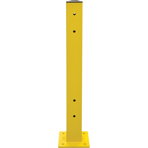Double Guard Rail Post, Steel, 5" L x 44" H, Safety Yellow Kelford