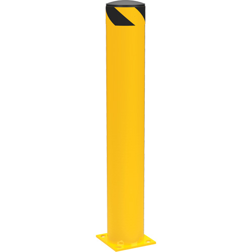 Safety Pipe Bollard, Steel, 42" H x 6-5/8" W, Yellow Kelford