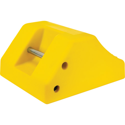Heavy-Duty Wheel Chocks, Urethane, Yellow, 15-1/2" W x 17-7/10" D x 10" H Kelford