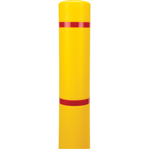 Capuchon en poly&eacute;thyl&egrave;ne pour borne de protection, 4-1/2" dia. x 64" l, Rouge/Jaune Kelford