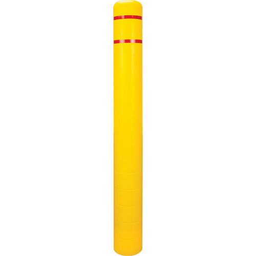 Polyethylene Bollard Cover, 6-5/8" Dia. x 60" L, Red/Yellow Kelford