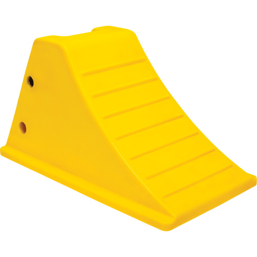 Cales de roue avec surface antid&eacute;rapante en aluminium, Polyur&eacute;thane, Jaune s&eacute;curit&eacute; OSHA, 11-1/4" la x 21" p x 12-1/4" h Kelford