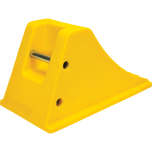 Cales de roue avec surface antid&eacute;rapante en aluminium, Polyur&eacute;thane, Jaune s&eacute;curit&eacute; OSHA, 11-1/4" la x 21" p x 12-1/4" h Kelford