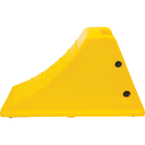 Cales de roue avec surface antid&eacute;rapante en aluminium, Polyur&eacute;thane, Jaune s&eacute;curit&eacute; OSHA, 11-1/4" la x 21" p x 12-1/4" h Kelford