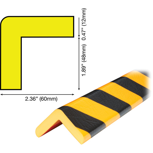 Butoir de protection de coin mod&egrave;le H Plus 1M Kelford