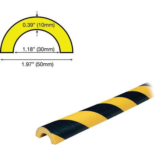 R30 Profile 5M Pipe Protection Bumper Guard, 2' (0.6096 m) Long Kelford