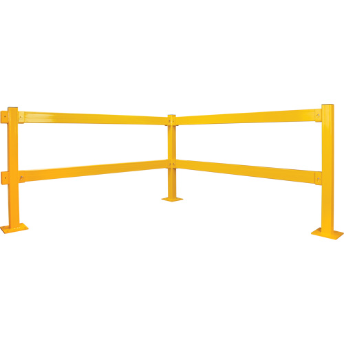 Garde-corps l&eacute;ger Lift-Out, Acier, 10' lo x 4" h, Jaune s&eacute;curit&eacute; OSHA Kelford