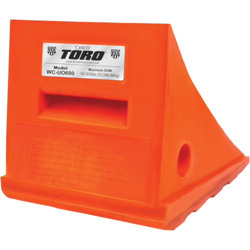 25 Ton General Purpose Wheel Chock, Urethane, Orange Kelford