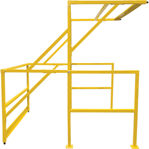 Mezzanine Safety Gate, 70" L x 77" H, 78" Raised, Yellow Kelford