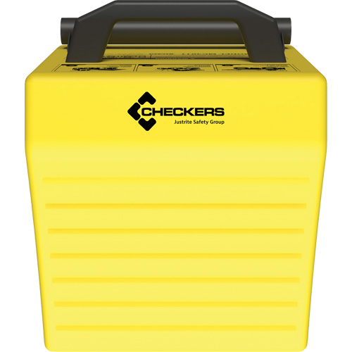 Checkers Safety Heavy-Duty Ultra Class Mining Wheel Chock, HDPE, Yellow, 14-1/2" W x 17-1/2" D x 16" H Kelford