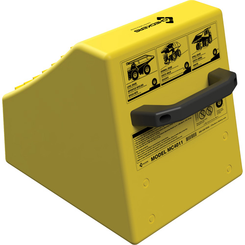 Checkers Safety Heavy-Duty Ultra Class Mining Wheel Chock without Bracket, HDPE, Yellow, 14-1/2" W x 17-1/2" D x 16" H Kelford