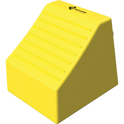 Checkers Safety Heavy-Duty Ultra Class Mining Wheel Chock without Bracket, HDPE, Yellow, 14-1/2" W x 17-1/2" D x 16" H Kelford