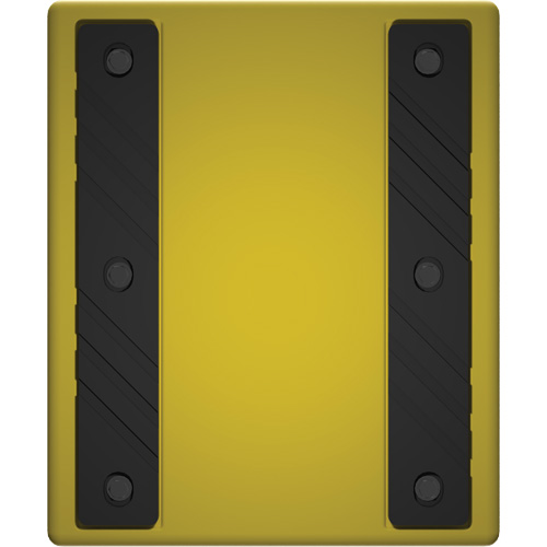 Checkers Safety Heavy-Duty Ultra Class Mining Wheel Chock without Bracket, HDPE, Yellow, 14-1/2" W x 17-1/2" D x 16" H Kelford