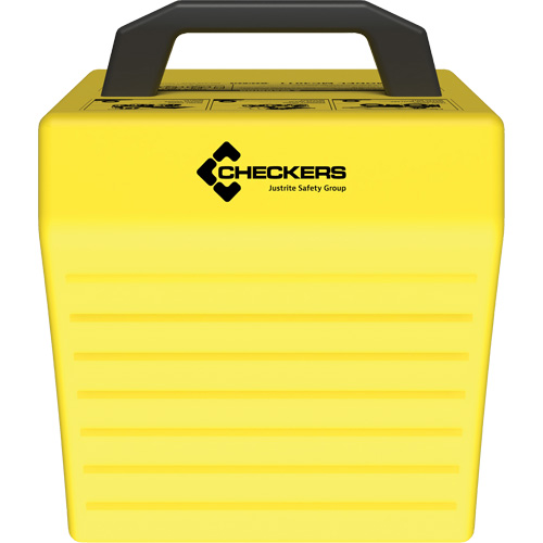 Checkers Safety Heavy-Duty Ultra Class Mining Wheel Chock without Bracket, HDPE, Yellow, 14-1/2" W x 17-1/2" D x 16" H Kelford
