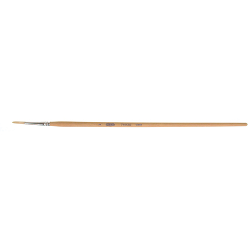 Pinceau de forme ronde en soies blanches pures pour marquage, Largeur de la brosse de 9/64", Soie blanche, Manche &agrave; Bois Kelford