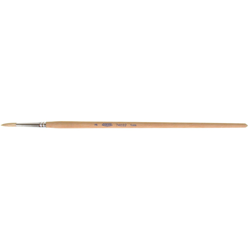 Pinceau de forme ronde en soies blanches pures pour marquage, Largeur de la brosse de 3/16", Soie blanche, Manche &agrave; Bois Kelford