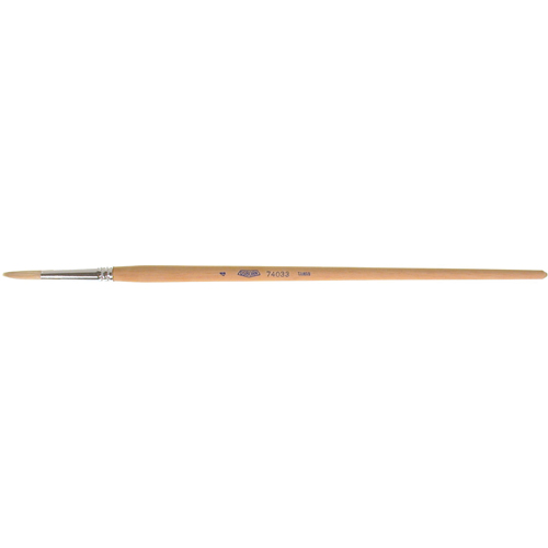 Pure White Bristle Round Marking Paint Brush, 7/32" Brush Width, White China, Wood Handle Kelford