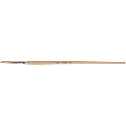 Pure White Bristle Round Marking Paint Brush, 1/4" Brush Width, White China, Wood Handle Kelford