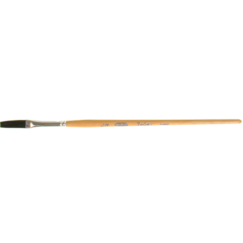 Pinceau une passe, Largeur de la brosse de 1/4", Soie de bœuf, Manche &agrave; Bois Kelford
