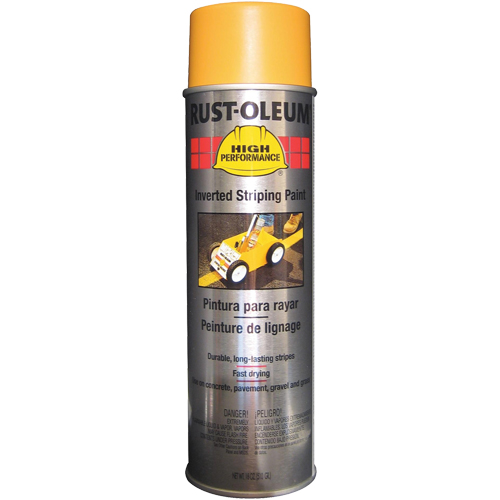 Peinture de traçage en a&eacute;rosol syst&egrave;me 2300 haute performance applicable en position invers&eacute;e, Jaune, 18 oz, Canette a&eacute;rosol Kelford
