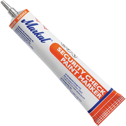 Security Check Paint Marker, 1.7 oz., Tube, Orange Kelford