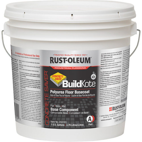 Concrete Saver&reg; BuildKote Polyurea Floor Coating Primer Part A, Pail, Clear/Tint Base Kelford