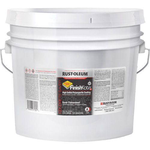 Concrete Saver&reg; FinishKote 80 High Solids Polyaspartic Floor Coating Part A, Pail, Clear/Tint Base Kelford