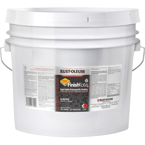 Concrete Saver&reg; FinishKote 80 High Solids Polyaspartic Floor Coating Part B, Pail, Clear/Tint Base Kelford