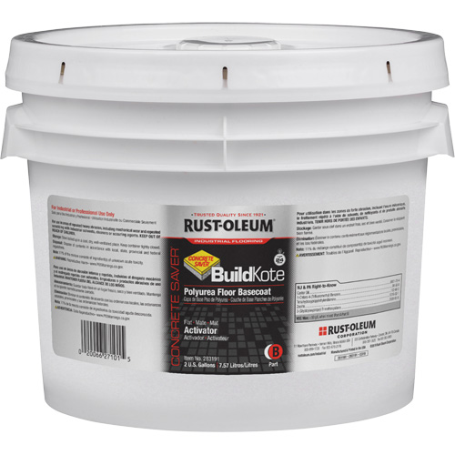 Concrete Saver&reg; BuildKote Polyurea Floor Coating Primer Part B, 2 Gal., Pail, Clear/Tint Base Kelford
