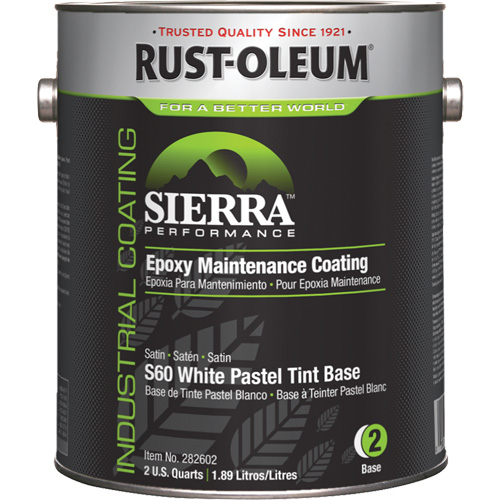 Rev&ecirc;tement dentretien &eacute;poxydique &agrave; base deau Sierra Performance S60 Couche de base pastel, Gallon, Base &agrave; teinter Kelford