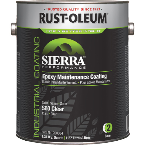 Rev&ecirc;tement dentretien &eacute;poxydique &agrave; base deau Sierra S60 Partie 2 Couche de fond, Gallon, Transparent Kelford