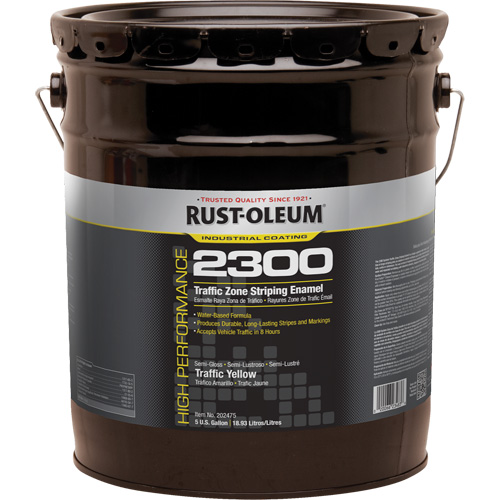 High-Performance 2300 System Traffic Zone Striping Paint, Yellow, 5 gal., Pail Kelford