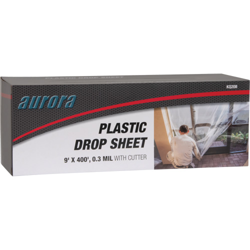 Drop sheet, 400' L x 9' W, Plastic Kelford