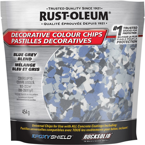 Decorative Colour Chips, 474 g, Bag, Blue Grey Blend Kelford