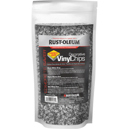 Pastilles de vinyle d&eacute;coratives Concrete Saver, 0,5 kg, Sac, M&eacute;lange noir/blanc/gris Kelford