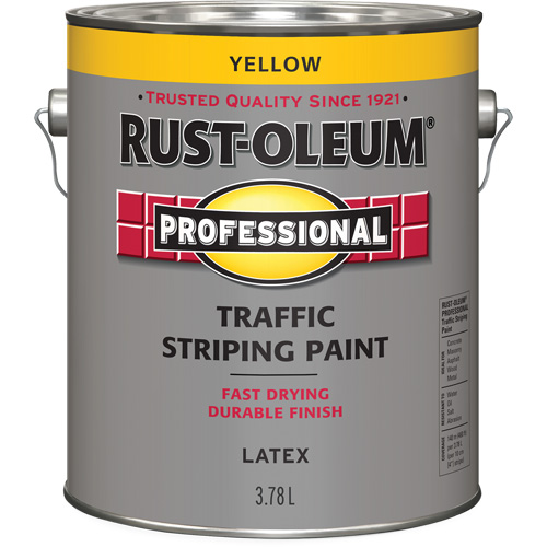 Traffic Striping Paint, Yellow, 3.78 L, Jug Kelford