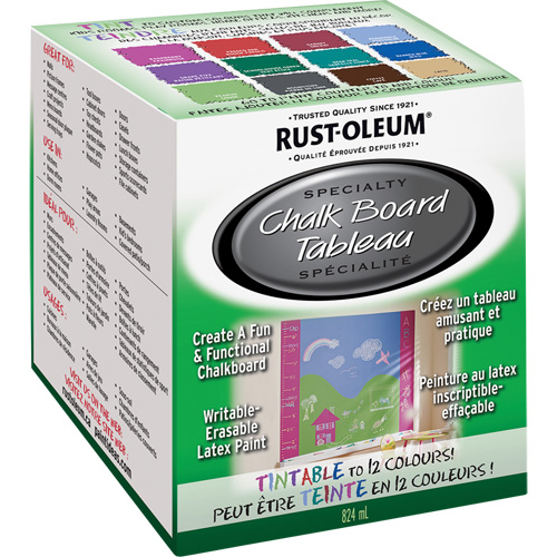 Specialty Chalk Board Paint, 824 ml, Kit, Tint Base Kelford