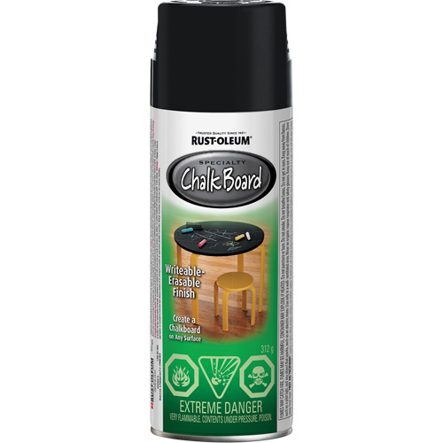 Specialty Chalk Board Paint, Aerosol Can, Black Kelford