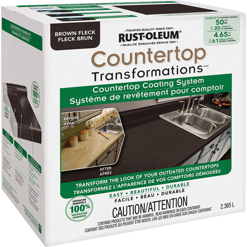 Countertop Transformations&reg; Fleck Countertop Coating System, 2.37 L, Kit, Brown Fleck Kelford