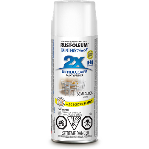 Painter's Touch&reg; Ultra Cover Paint, White, Semi-Gloss, Aerosol Can Kelford