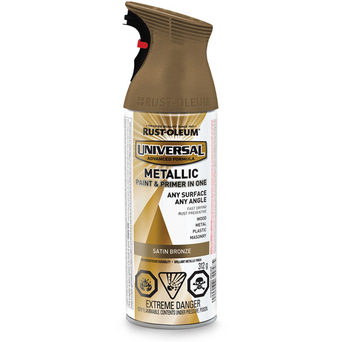 Universal&reg; Spray Paint, Bronze, Metallic/Satin, Aerosol Can Kelford