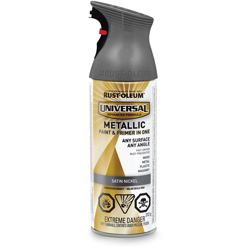 Universal&reg; Spray Paint, Satin Nickel, Satin, Aerosol Can Kelford