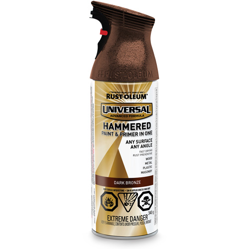 Universal&reg; Paint & Primer In One, Dark Bronze, Hammered, Aerosol Can Kelford