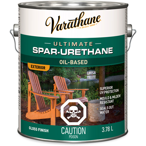 Varathane&reg; Diamond Outdoor Wood Finish, 3.78 L, Clear, Gloss Kelford