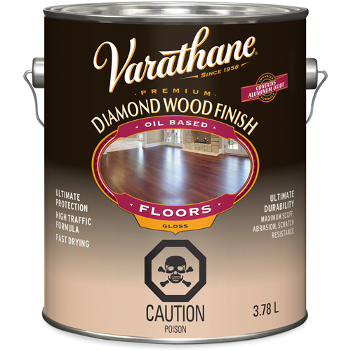Enduit pour plancher &agrave; fini diamant pour bois Varathane, 3,78 L, Transparent, Brillant Kelford