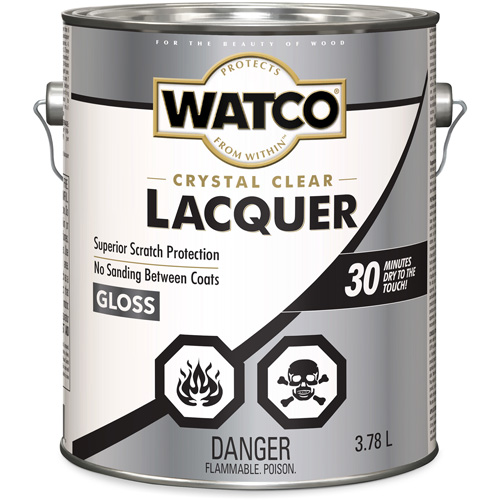 Laque pour bois Watco, 3,78 L, Transparent, Brillant Kelford