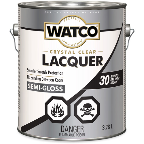Laque pour bois Watco, 3,78 L, Transparent, Semi-brillant Kelford