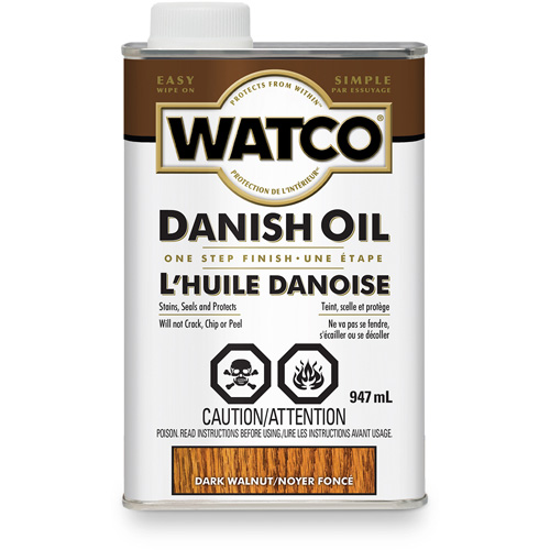 Huile danoise Watco, 947 ml, Noyer fonc&eacute;, Transparent Kelford